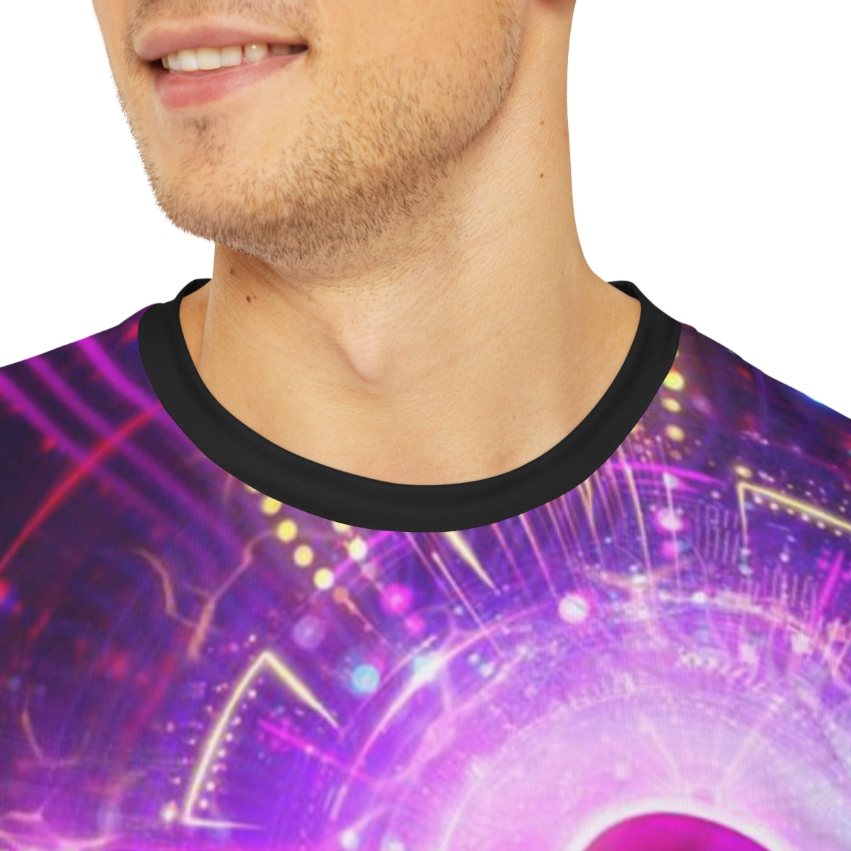 "SECRET VIBRATION" Men's Polyester Tee (AOP)