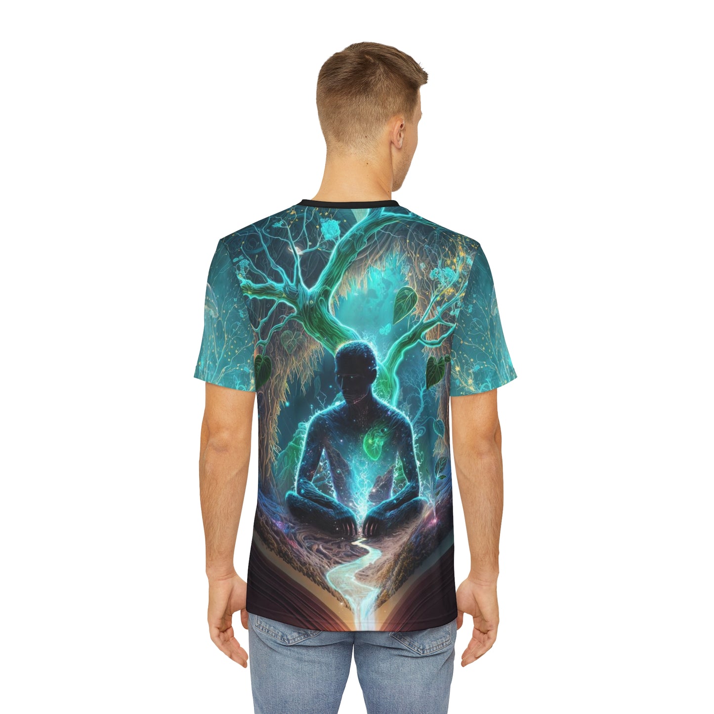 "LIFE" Men's Polyester Tee (AOP)