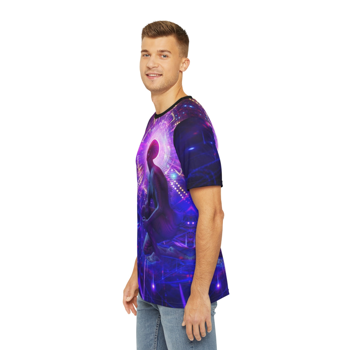 "SECRET VIBRATION" Men's Polyester Tee (AOP)