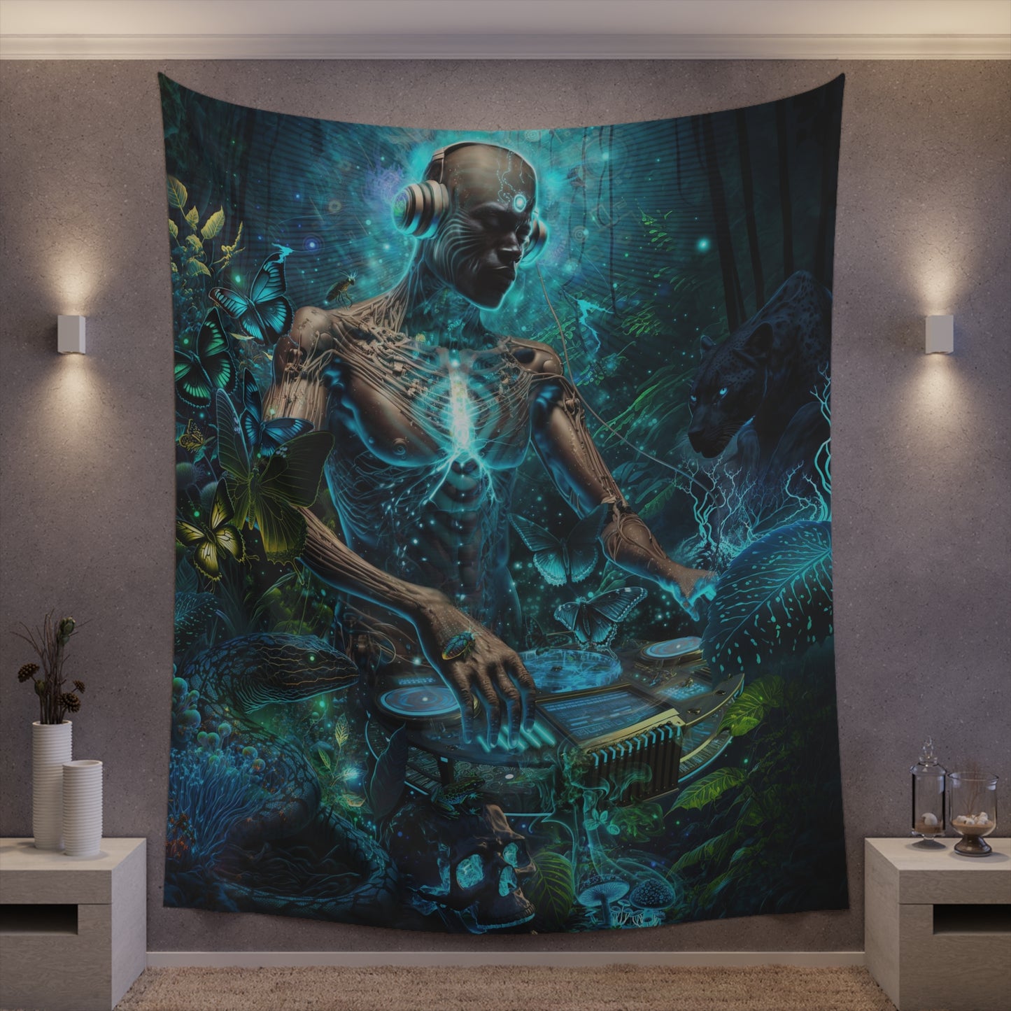 "BIOSONIC" Printed Wall Tapestry