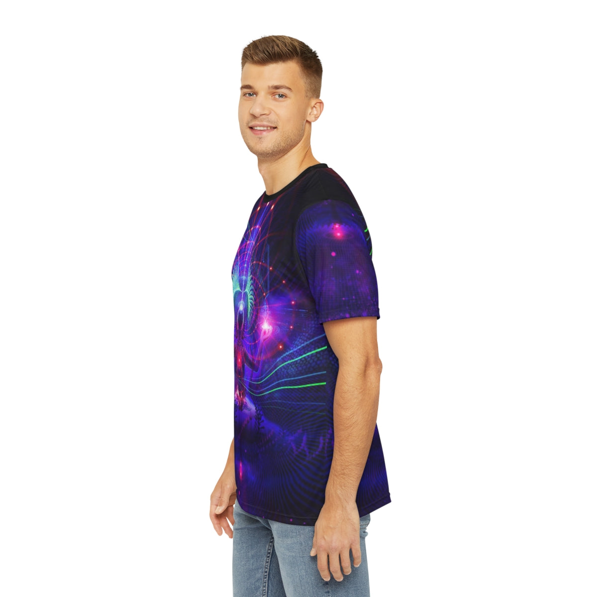 "CRYPTOCHROMA" Men's Polyester Tee (AOP)