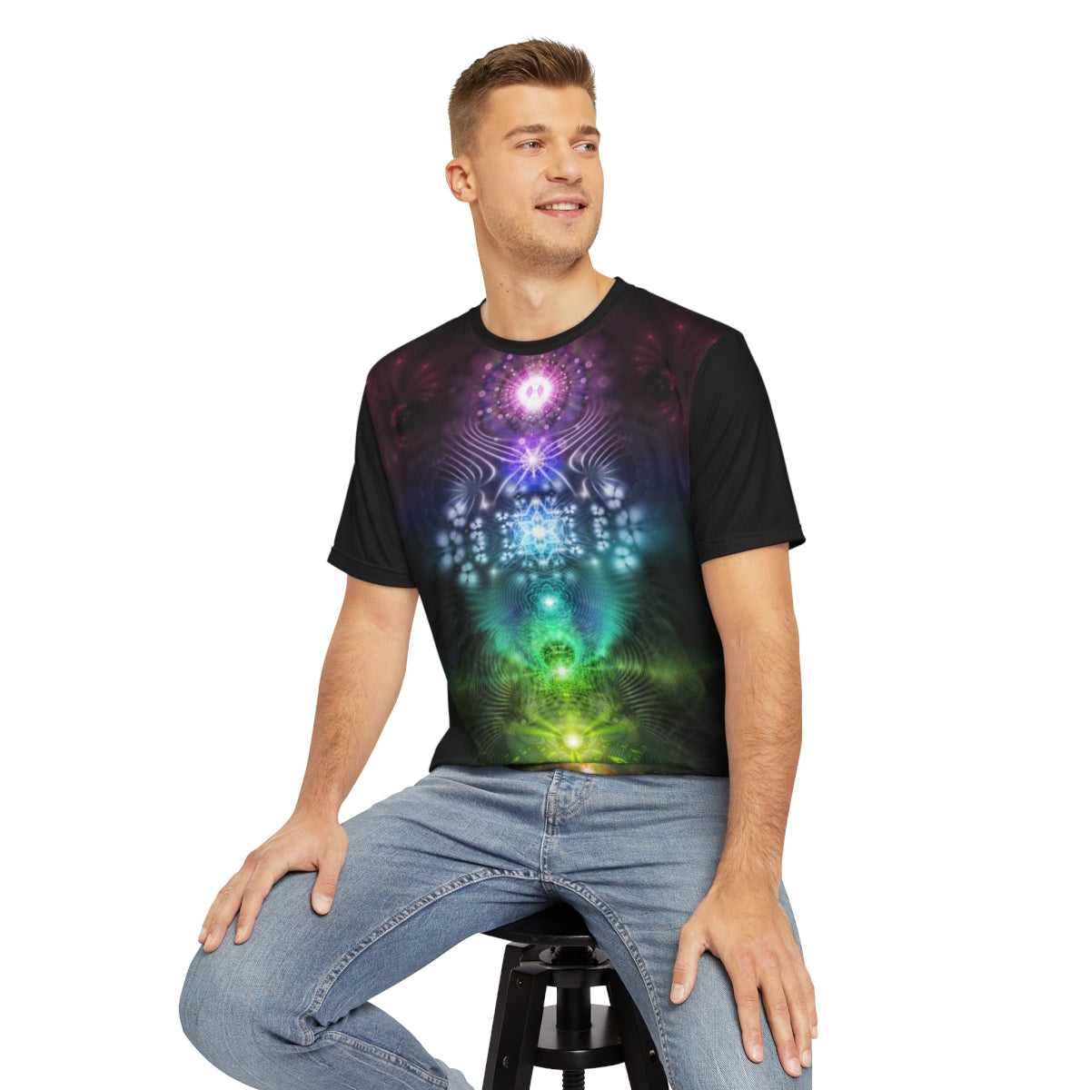 "CHAKRAS" Men's Polyester Tee (AOP)