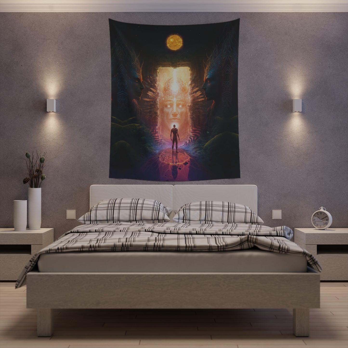 "OPENING" Printed Wall Tapestry