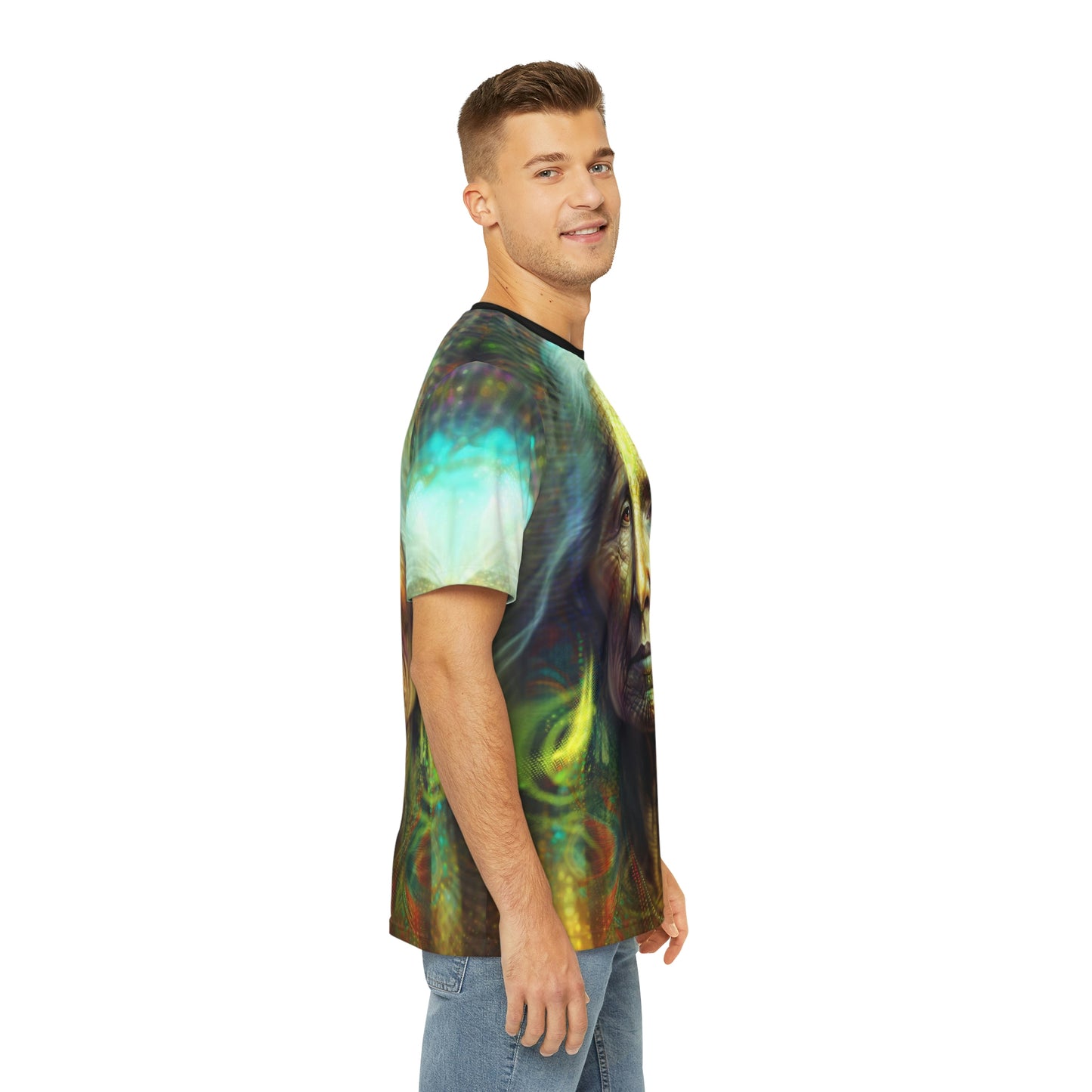 "SACRED WISDOM" Men's Polyester Tee (AOP)