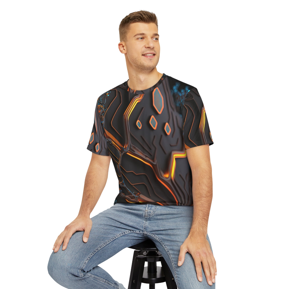 "X2.o7zvx" Men's Polyester Tee (AOP)