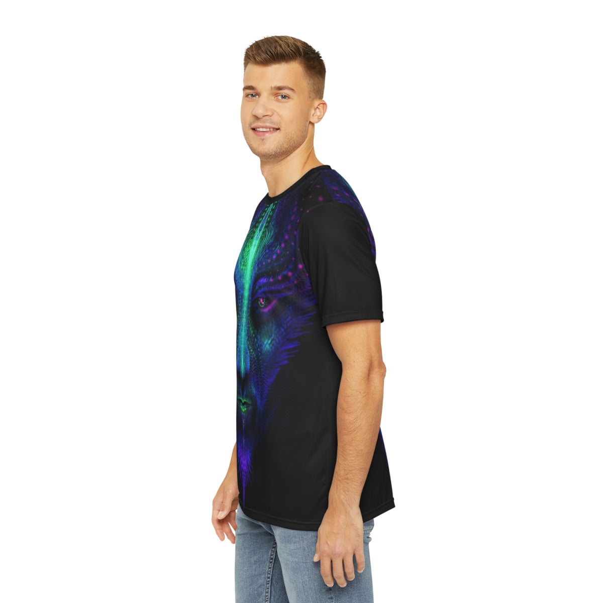 "DIGITAL SHAMAN" Men's Polyester Tee (AOP)