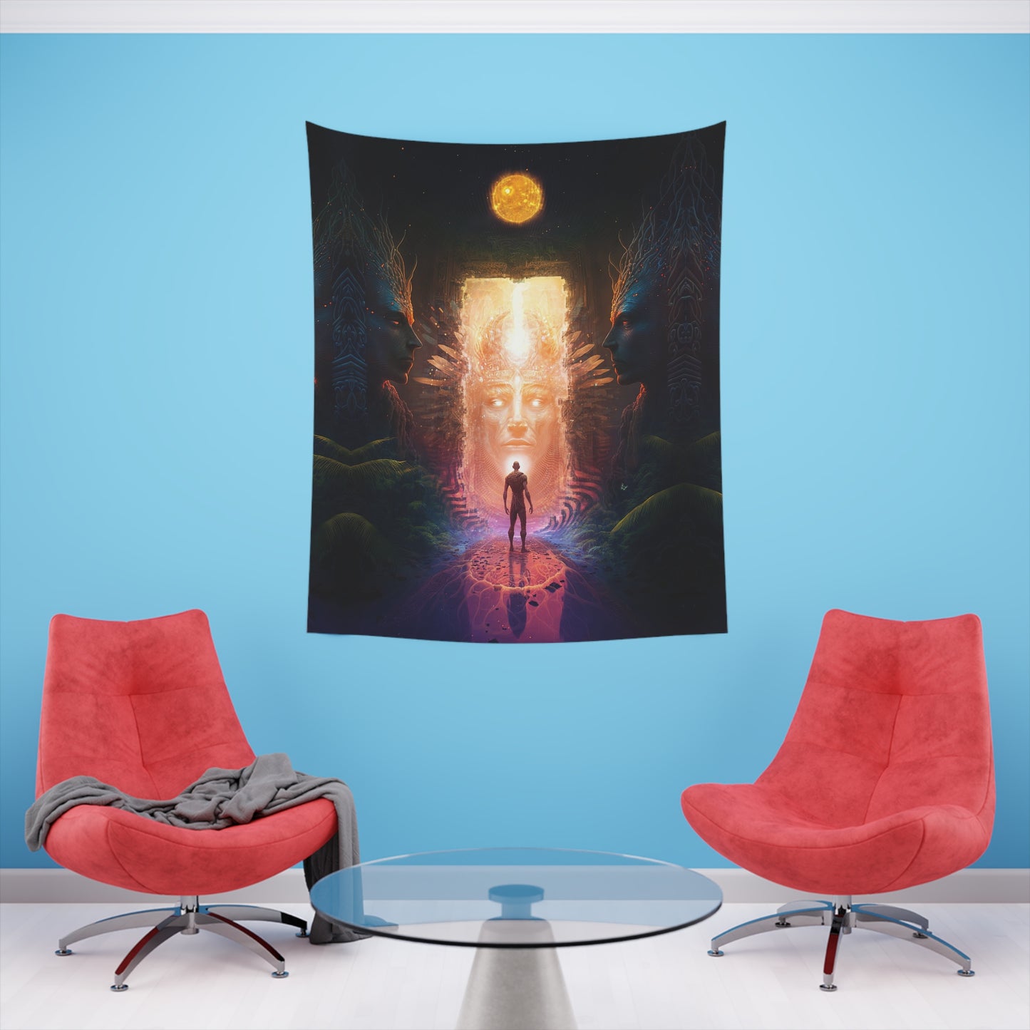 "OPENING" Printed Wall Tapestry