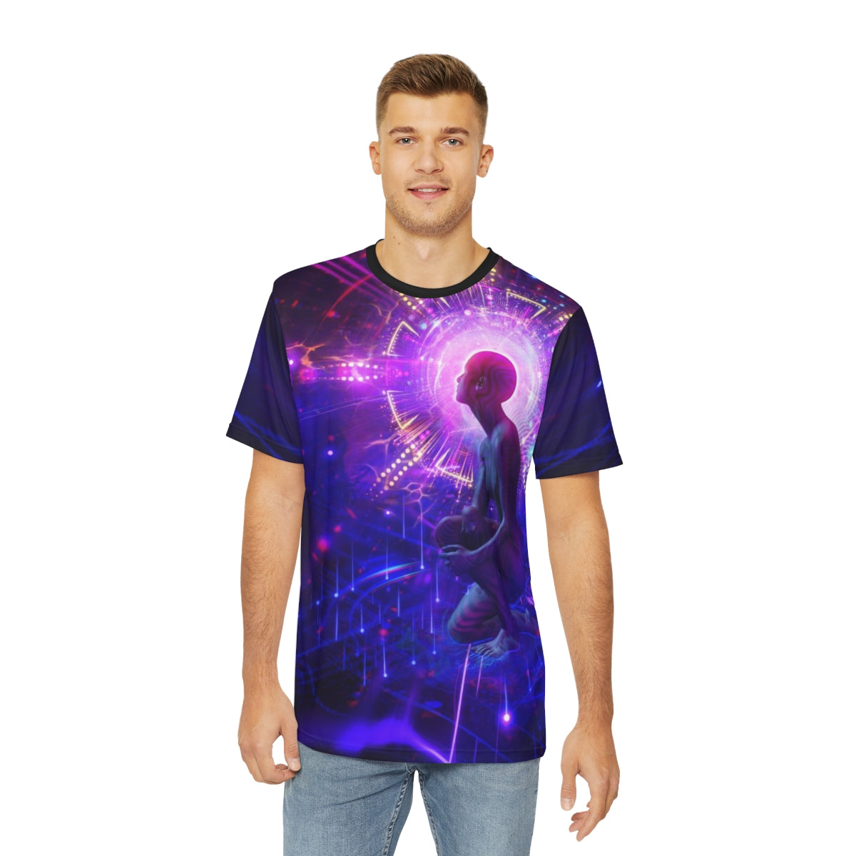 "SECRET VIBRATION" Men's Polyester Tee (AOP)