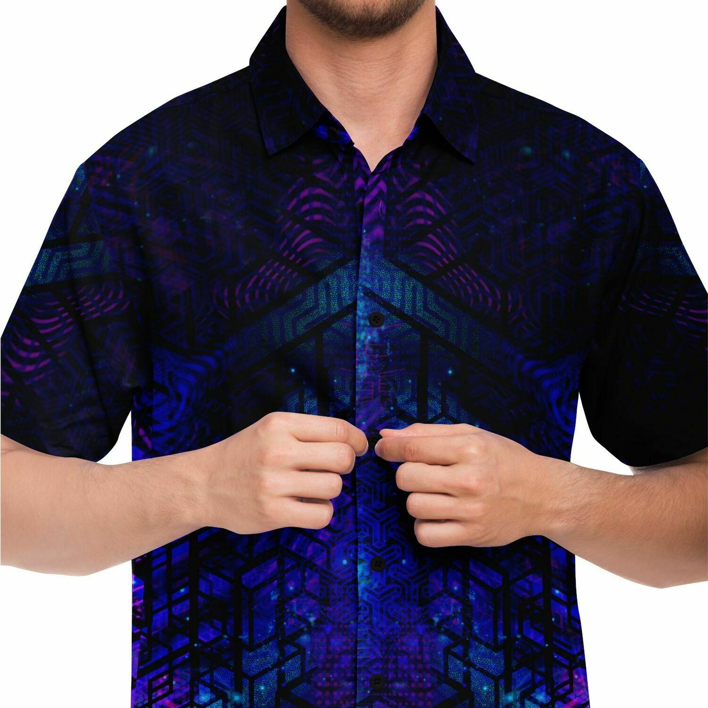 PSYHIRT - Short Sleeve Button Down Shirt - AOP