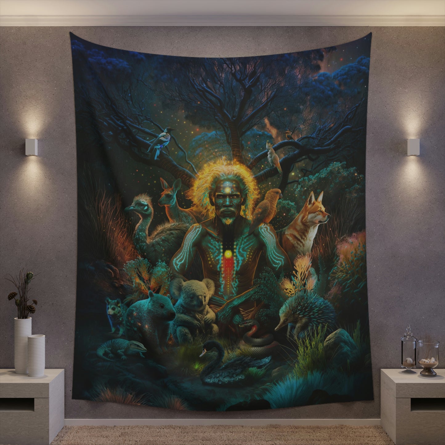 "ALWAYS DREAMING" Printed Wall Tapestry