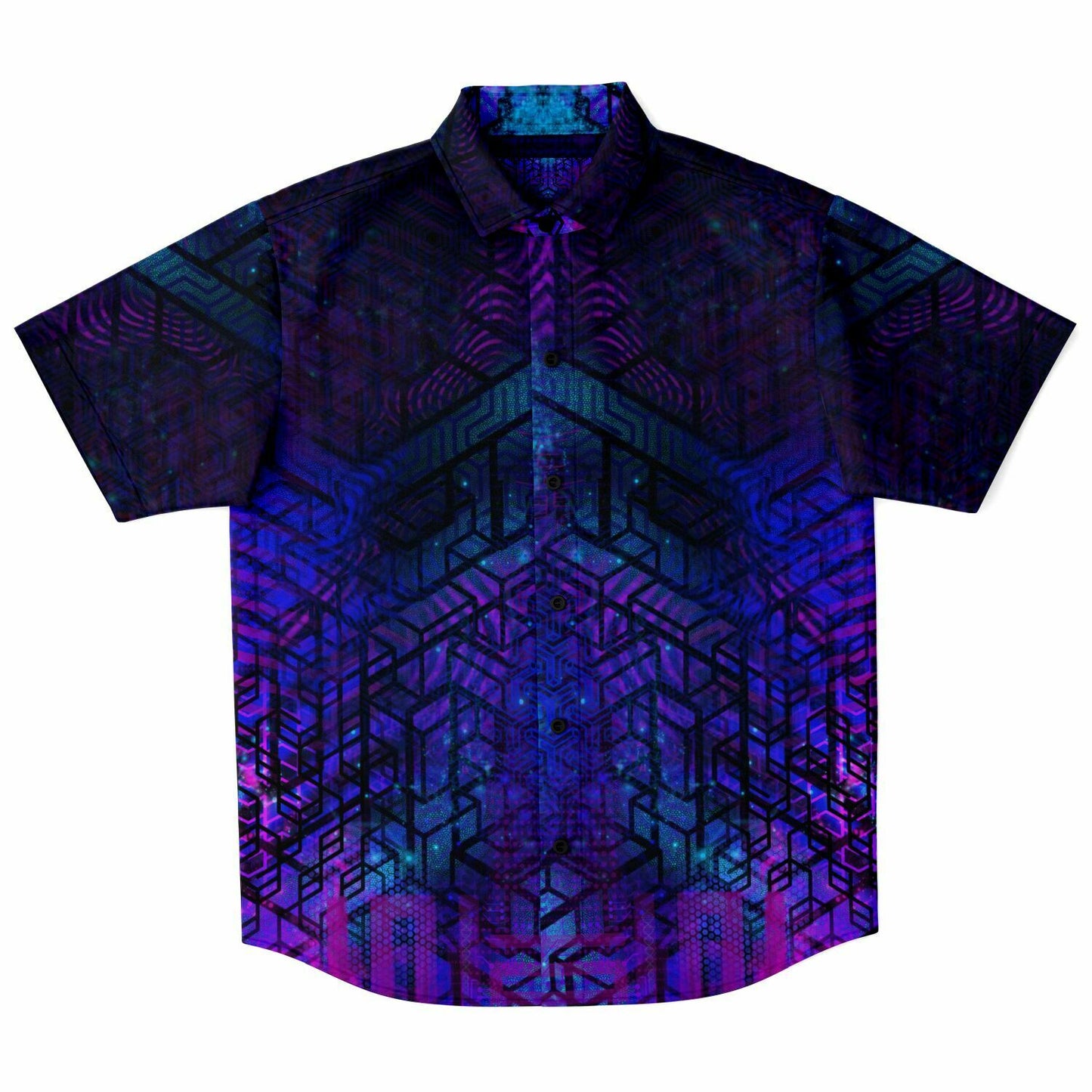 PSYHIRT - Short Sleeve Button Down Shirt - AOP