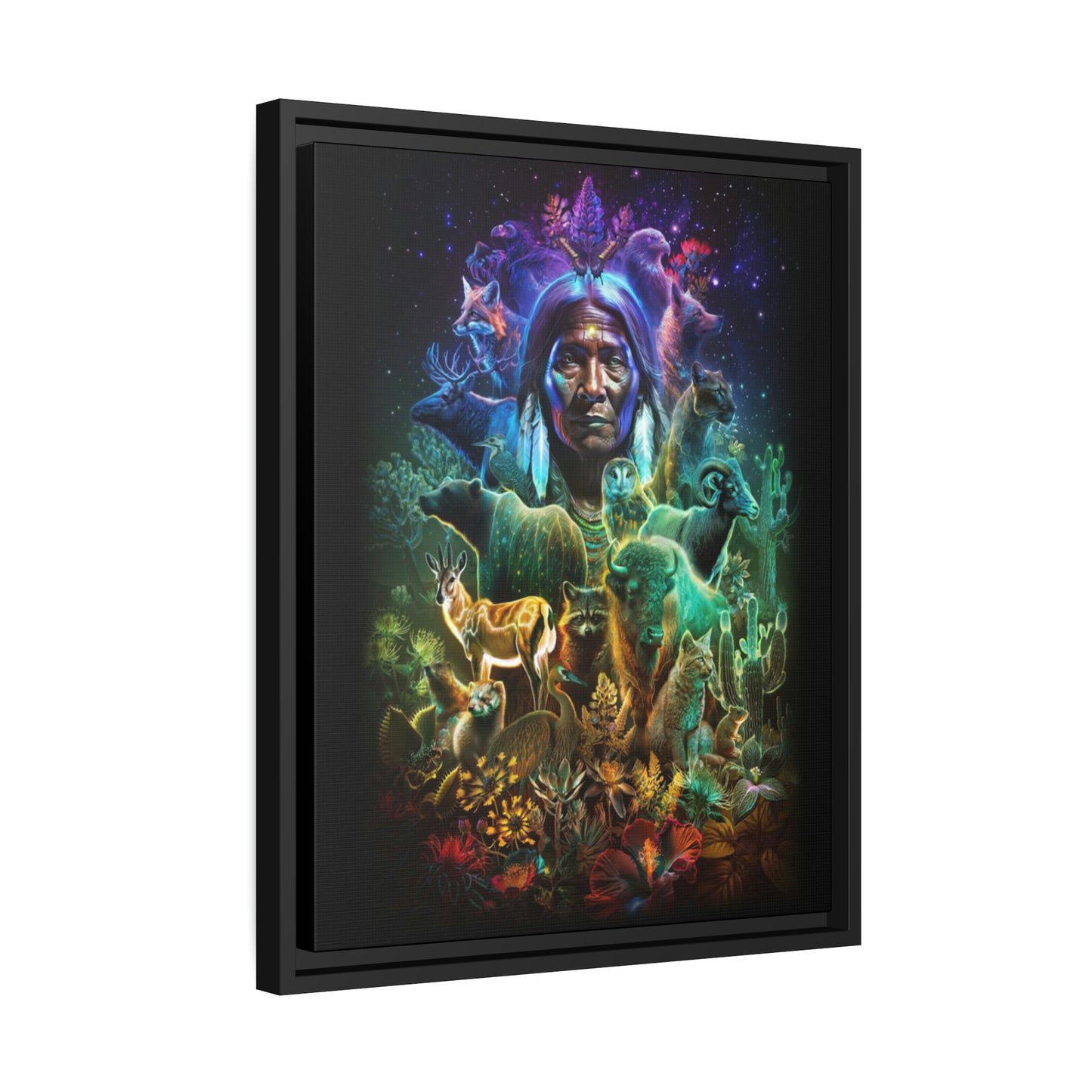 "GREAT SPIRIT" Matte Canvas, Black Frame