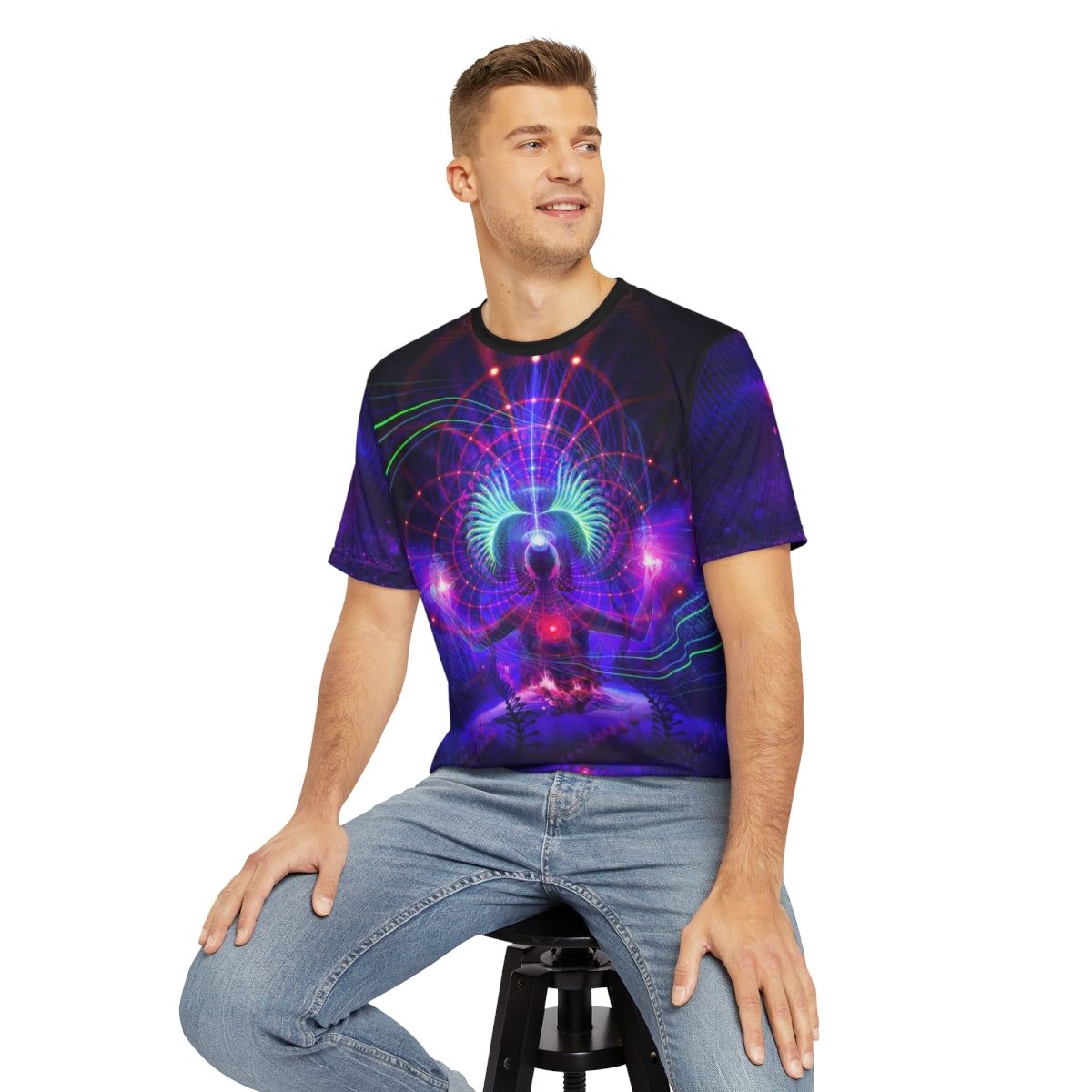 "CRYPTOCHROMA" Men's Polyester Tee (AOP)