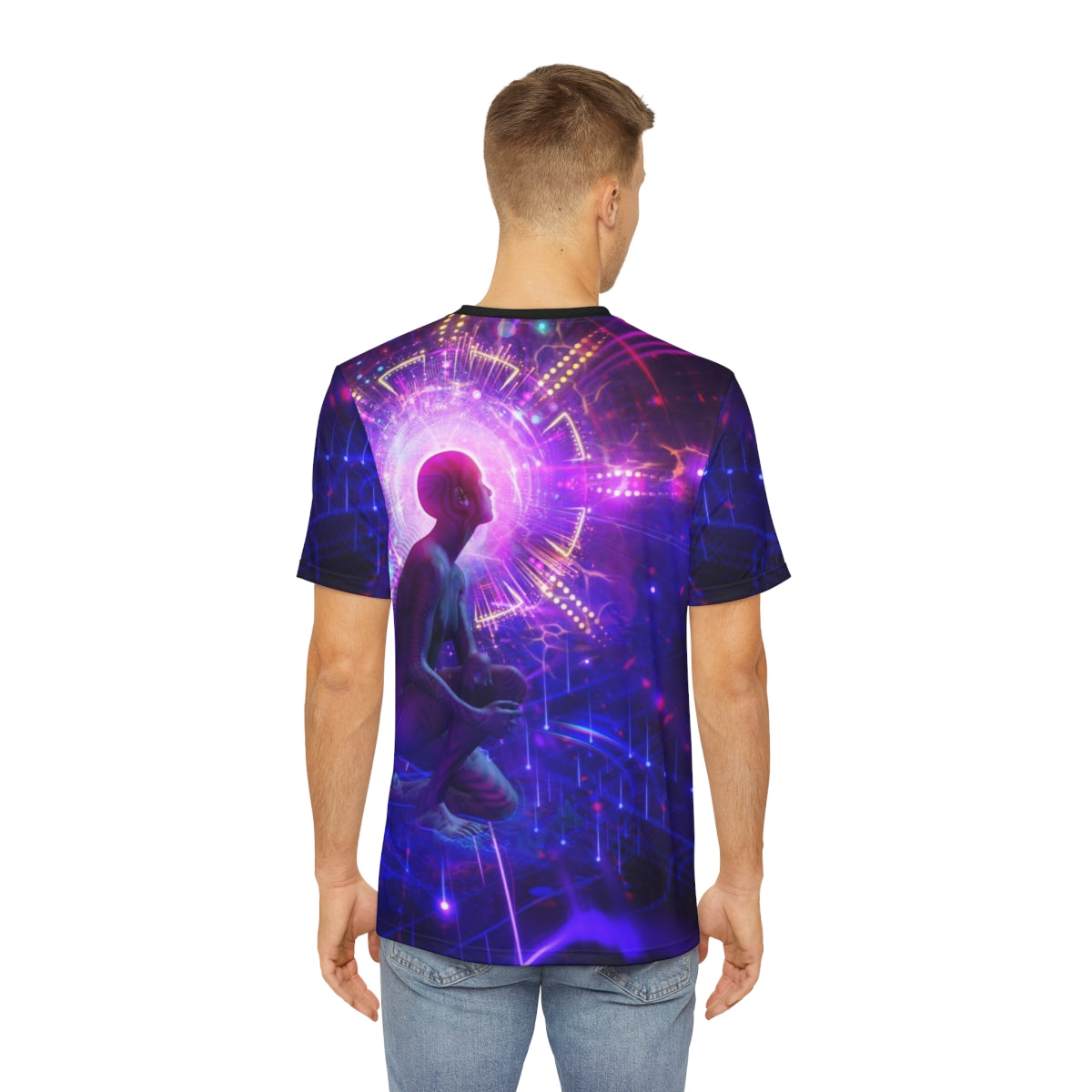 "SECRET VIBRATION" Men's Polyester Tee (AOP)