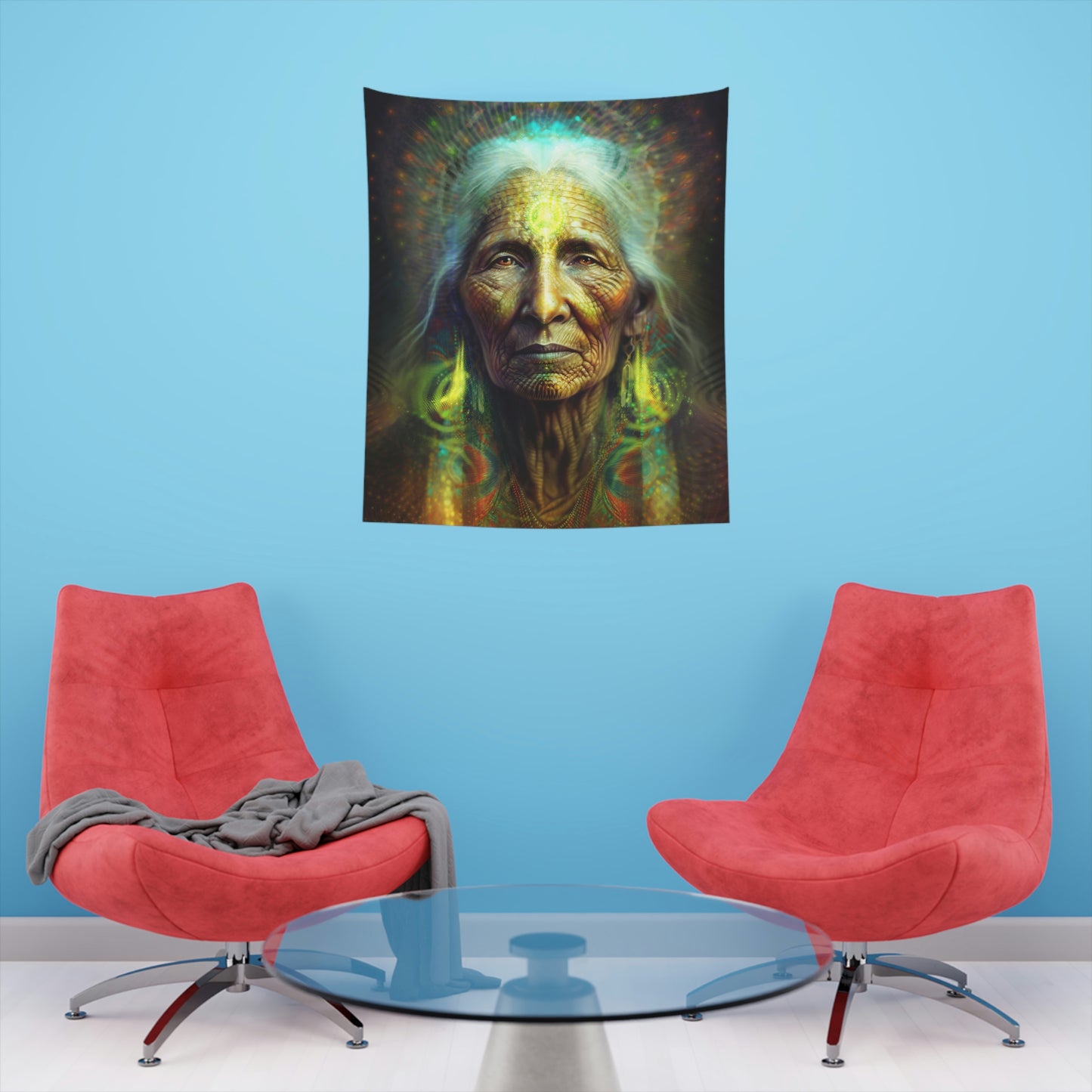 "SACRED WISDOM" Printed Wall Tapestry