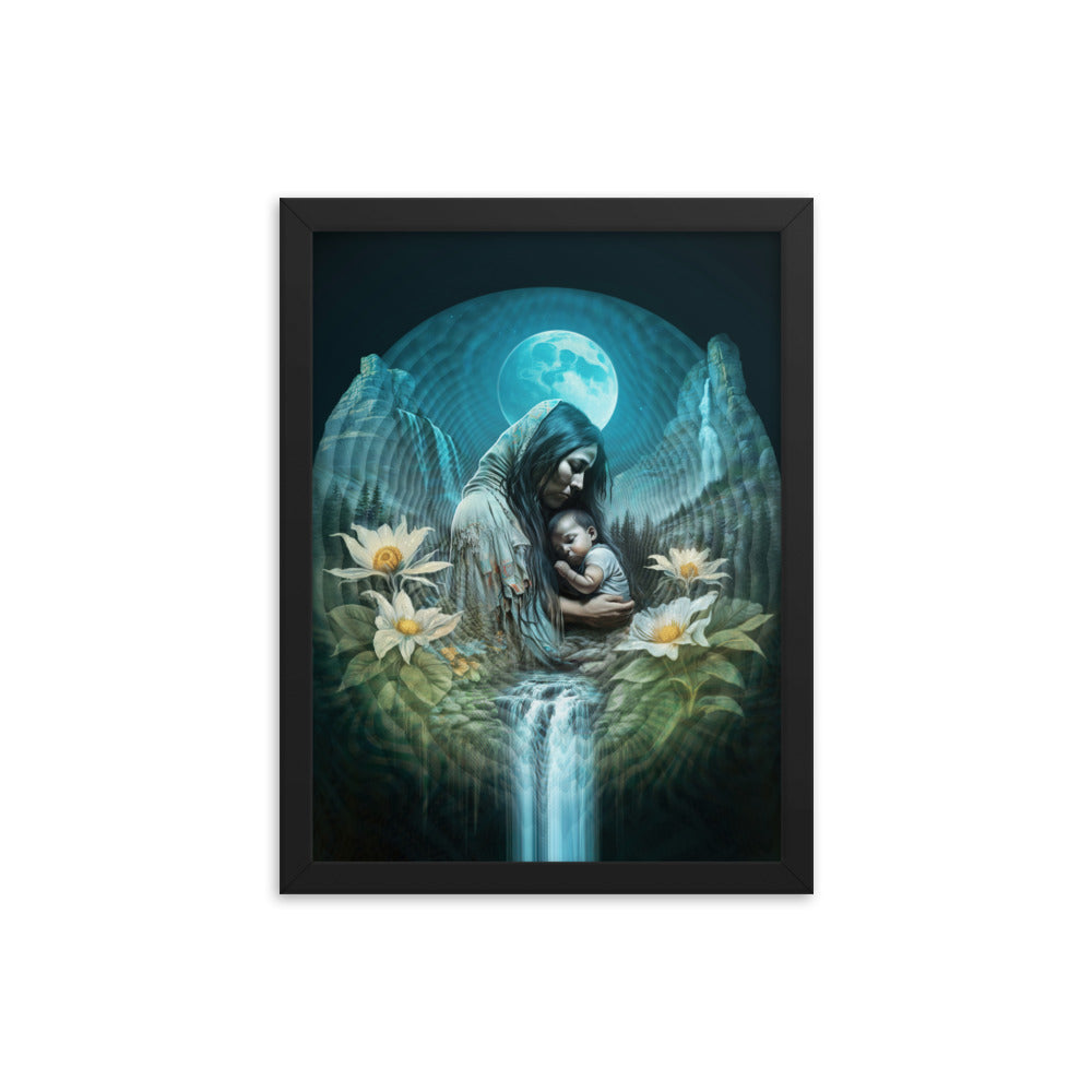 "NATURE NURTURE" Framed photo paper poster